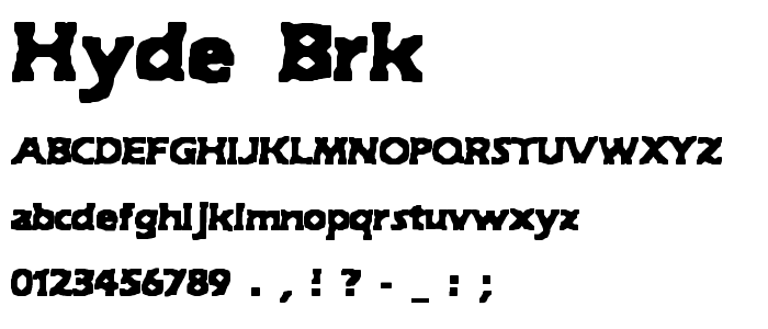 Hyde BRK font